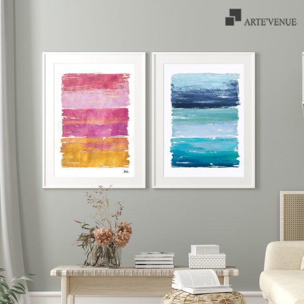 The tone of pink and blue