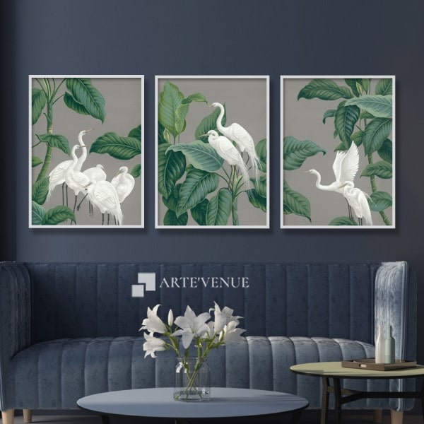 Botanicals with Cranes