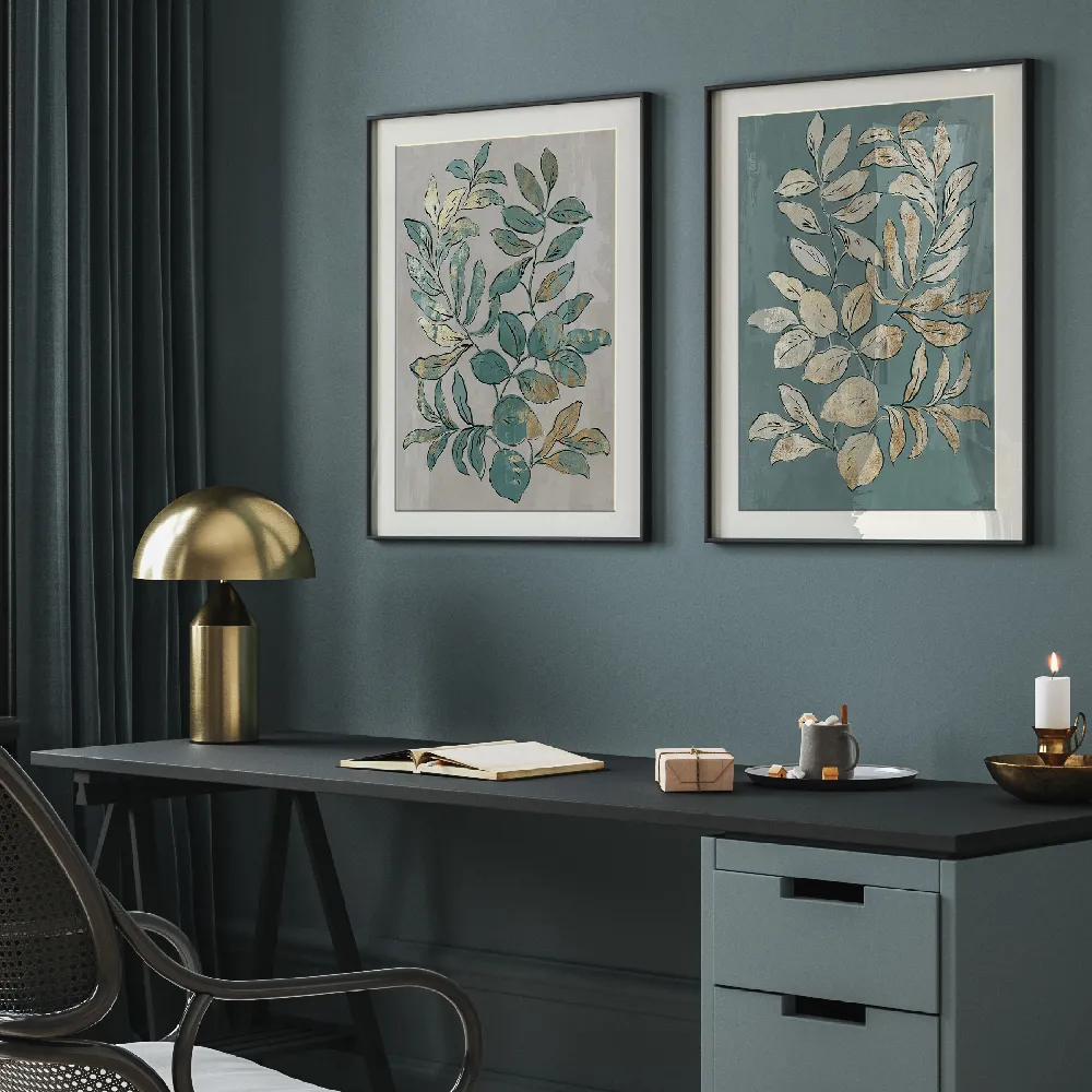 Leaves Sketches II Blue Version